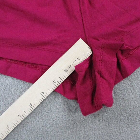 Lunya Slumberknit Long Sleeve Henley Short Set Womens XS Pomegranate Red Pajamas - Picture 12 of 16